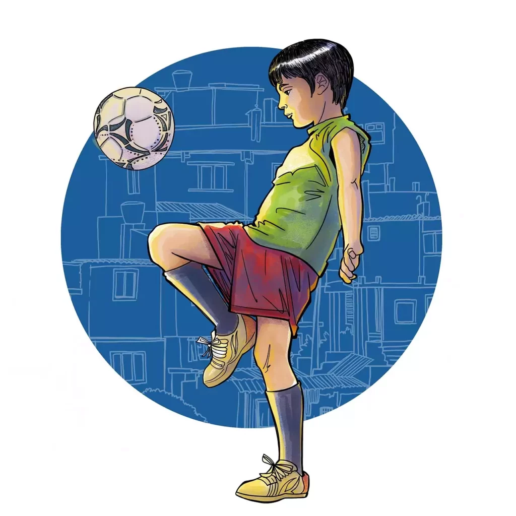 football, sport, kid, art, play